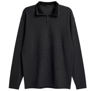 MB Studio 1/4 Zip Mock Neck Mens Shirt Top Textured Knit Gray XL NWT